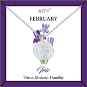 Flower Disc Charm Pendant Necklace 18K Gold Plated