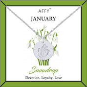 Flower Disc Charm Pendant Necklace 18K Gold Plated