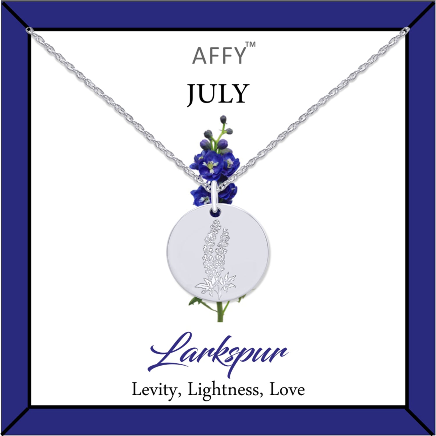 Flower Disc Charm Pendant Necklace 18K Gold Plated