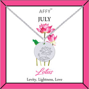 Flower Disc Charm Pendant Necklace 18K Gold Plated