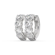 IGI Certified Lab Grown Diamond Five Stone Hoop Earrings