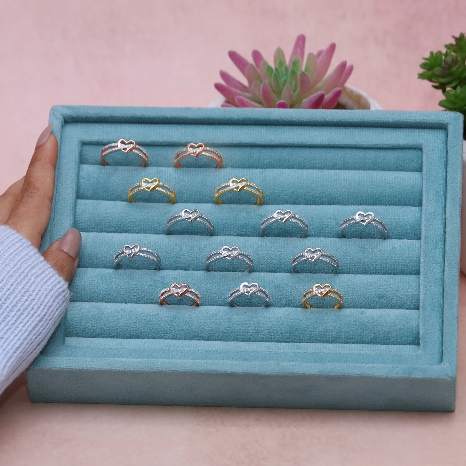 Infinity Heart Promise Lab Grown Diamond Split Shank Engagement Ring