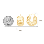 Eva Chunky Bold Bubble Hoop Earrings