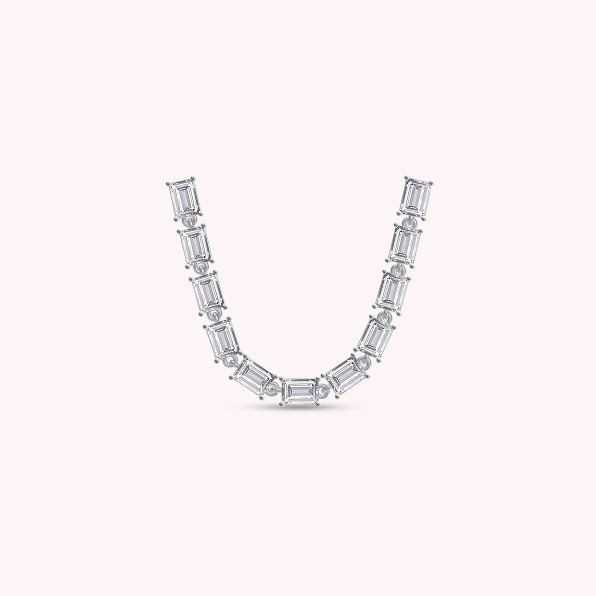 Baguette Shape Versatile Lab Created Moissanite Single Piece Earring Lobe or Helix Style