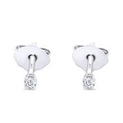 Round Natural Diamond Stud (IGI Certified 0.70 ct & up) Plus Quality Friction Back Earrings in 14k Solid Gold, 0.04 Ctw - 2.00 Ctw Gift For Her