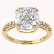 Solitaire Engagement Wedding Ring Center 10mm Lab Grown Diamond