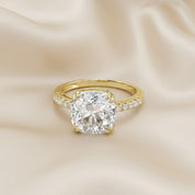 Solitaire Engagement Wedding Ring Center 10mm Lab Grown Diamond
