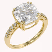 Solitaire Engagement Wedding Ring Center 10mm Lab Grown Diamond