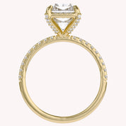 Hidden Halo Solitaire Lab Grown Diamond Ring