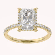 Hidden Halo Solitaire Lab Grown Diamond Ring