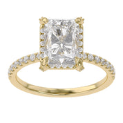 Hidden Halo Solitaire Lab Grown Diamond Ring