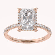 Hidden Halo Solitaire Lab Grown Diamond Ring