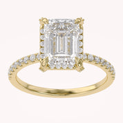 Hidden Halo Engagement Lab Grown Diamond Ring