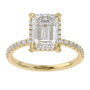 Hidden Halo Engagement Lab Grown Diamond Ring