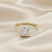 Hidden Halo Engagement Lab Grown Diamond Ring