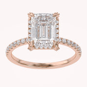 Hidden Halo Engagement Lab Grown Diamond Ring