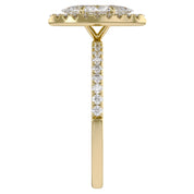 Marquise Frame Halo Engagement Lab Grown Diamond Ring