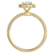Lab Grown Diamond Halo Solitaire Engagement Ring