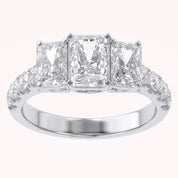 Lab Grown Diamond Three Stone Engagement Ring