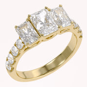 Lab Grown Diamond Three Stone Engagement Ring