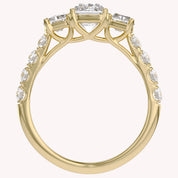 Lab Grown Diamond Three Stone Engagement Ring