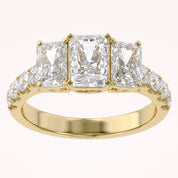 Lab Grown Diamond Three Stone Engagement Ring