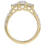 Lab Grown Diamond Three Stone Engagement Ring