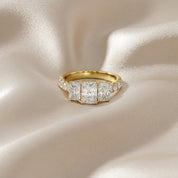 Lab Grown Diamond Three Stone Engagement Ring