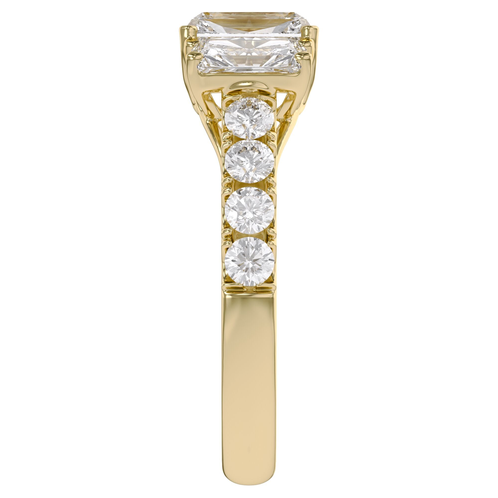 Lab Grown Diamond Three Stone Engagement Ring