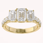 Three Stone Lab Grown Diamond Engagement Ring