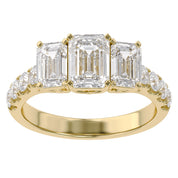 Three Stone Lab Grown Diamond Engagement Ring
