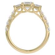 Three Stone Lab Grown Diamond Engagement Ring