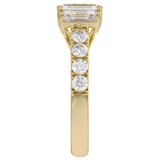 Three Stone Lab Grown Diamond Engagement Ring