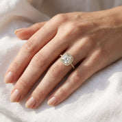 Hidden Halo Solitaire Lab Grown Diamond Engagement Ring