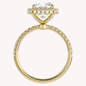 Hidden Halo Solitaire Lab Grown Diamond Engagement Ring