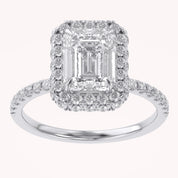 Lab Grown Diamond Hidden Halo Solitaire Engagement Ring
