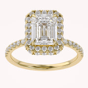 Lab Grown Diamond Hidden Halo Solitaire Engagement Ring