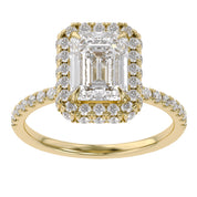 Lab Grown Diamond Hidden Halo Solitaire Engagement Ring