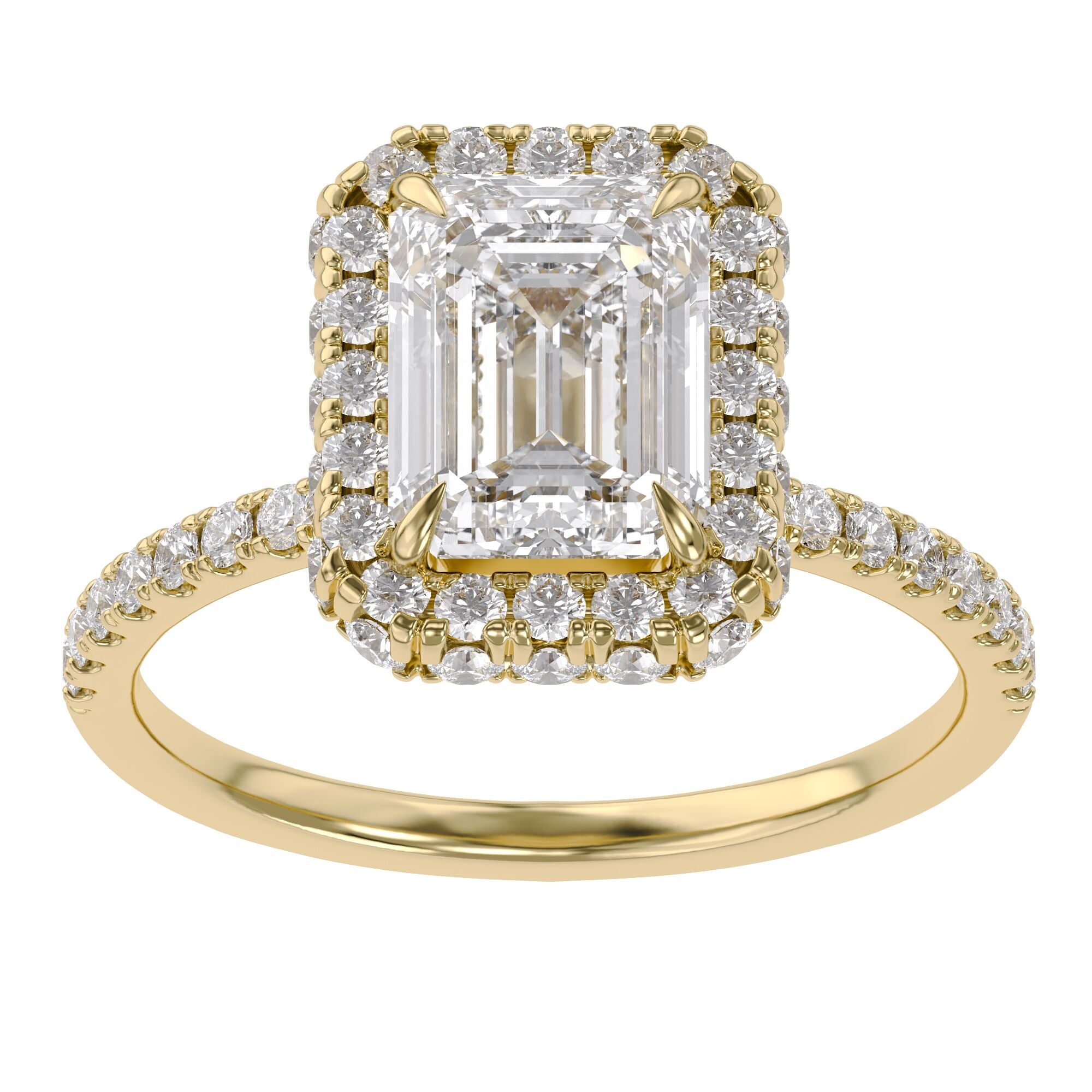Lab Grown Diamond Hidden Halo Solitaire Engagement Ring