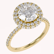 Hidden Halo Solitaire Engagement Ring 8.5mm Lab Grown Diamond