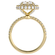 Round Hidden Halo Solitaire Lab Grown Diamond Engagement Ring