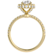 Oval Hidden Halo Solitaire Lab Grown Diamond Engagement Ring