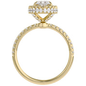 Marquise Hidden Halo Solitaire Lab Grown Diamond Engagement Ring