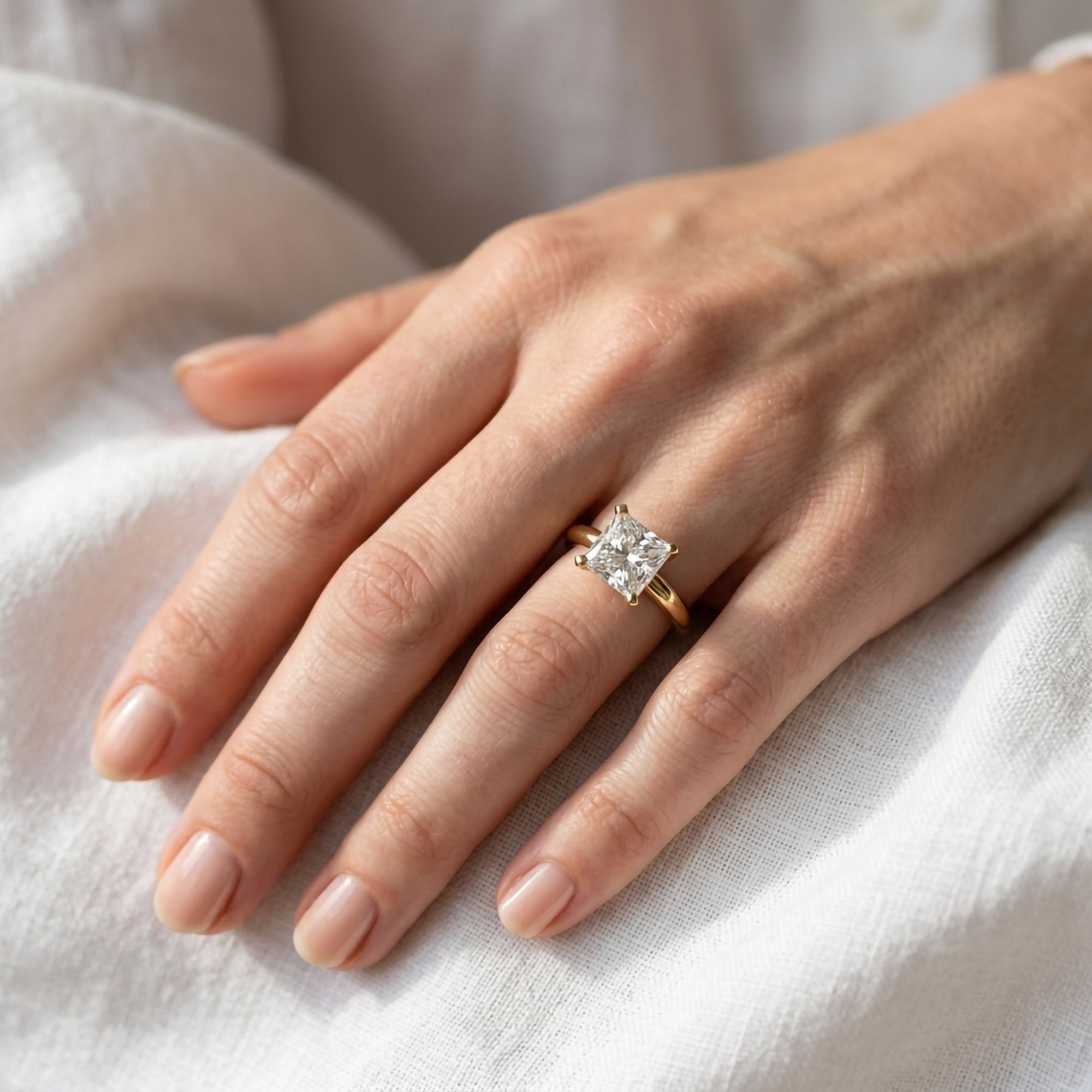Solitaire Engagement Ring Lab Grown Diamond