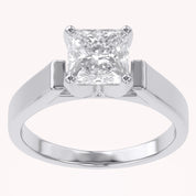 Princess Cut Lab Grown Diamond Solitaire Engagement Ring