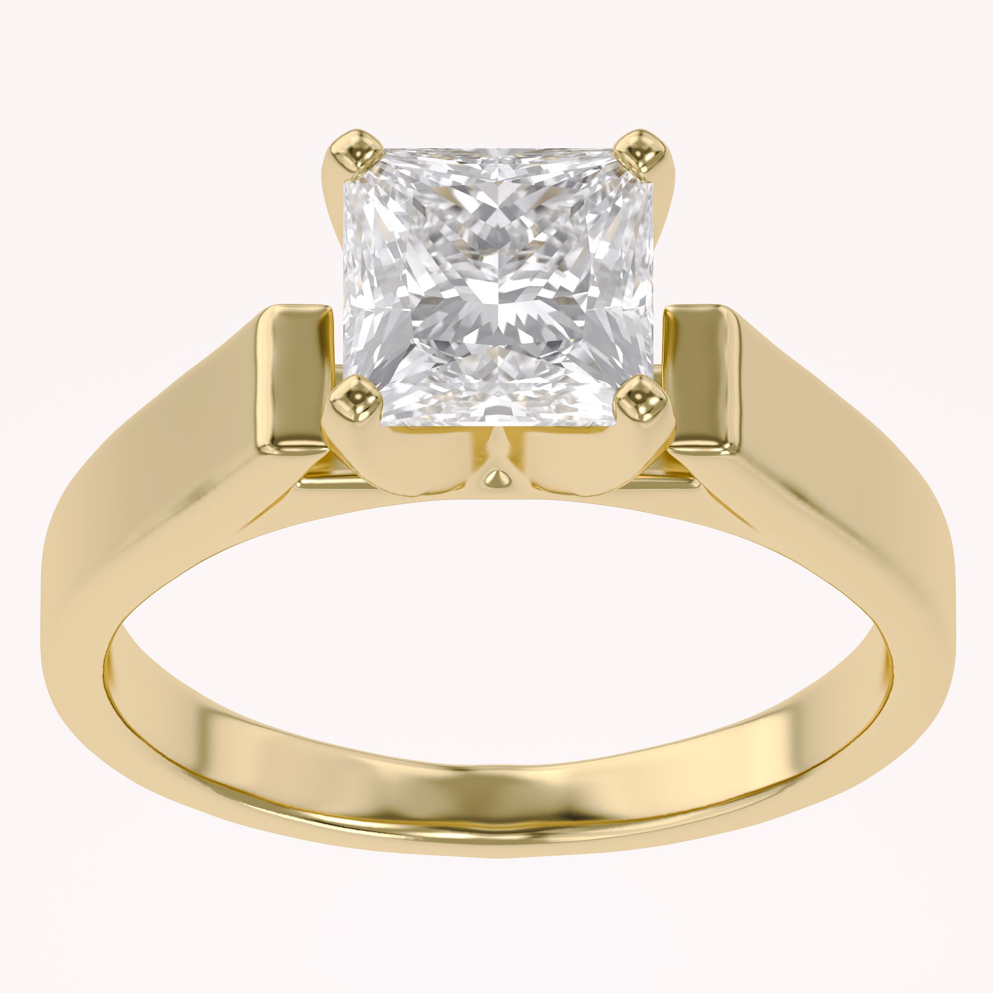Princess Cut Lab Grown Diamond Solitaire Engagement Ring