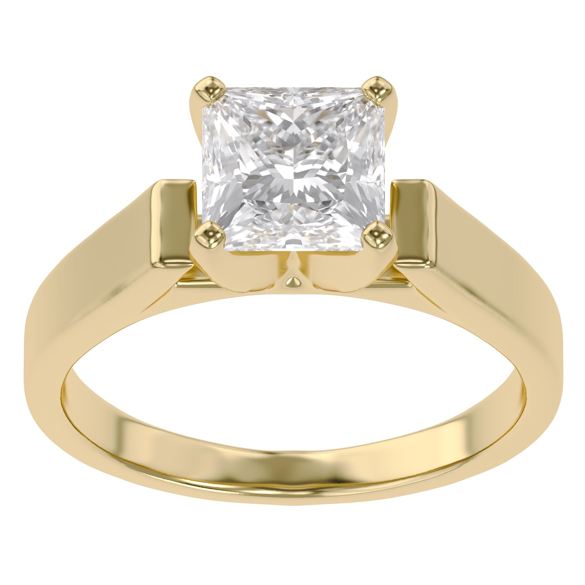 Princess Cut Lab Grown Diamond Solitaire Engagement Ring