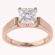 Princess Cut Lab Grown Diamond Solitaire Engagement Ring