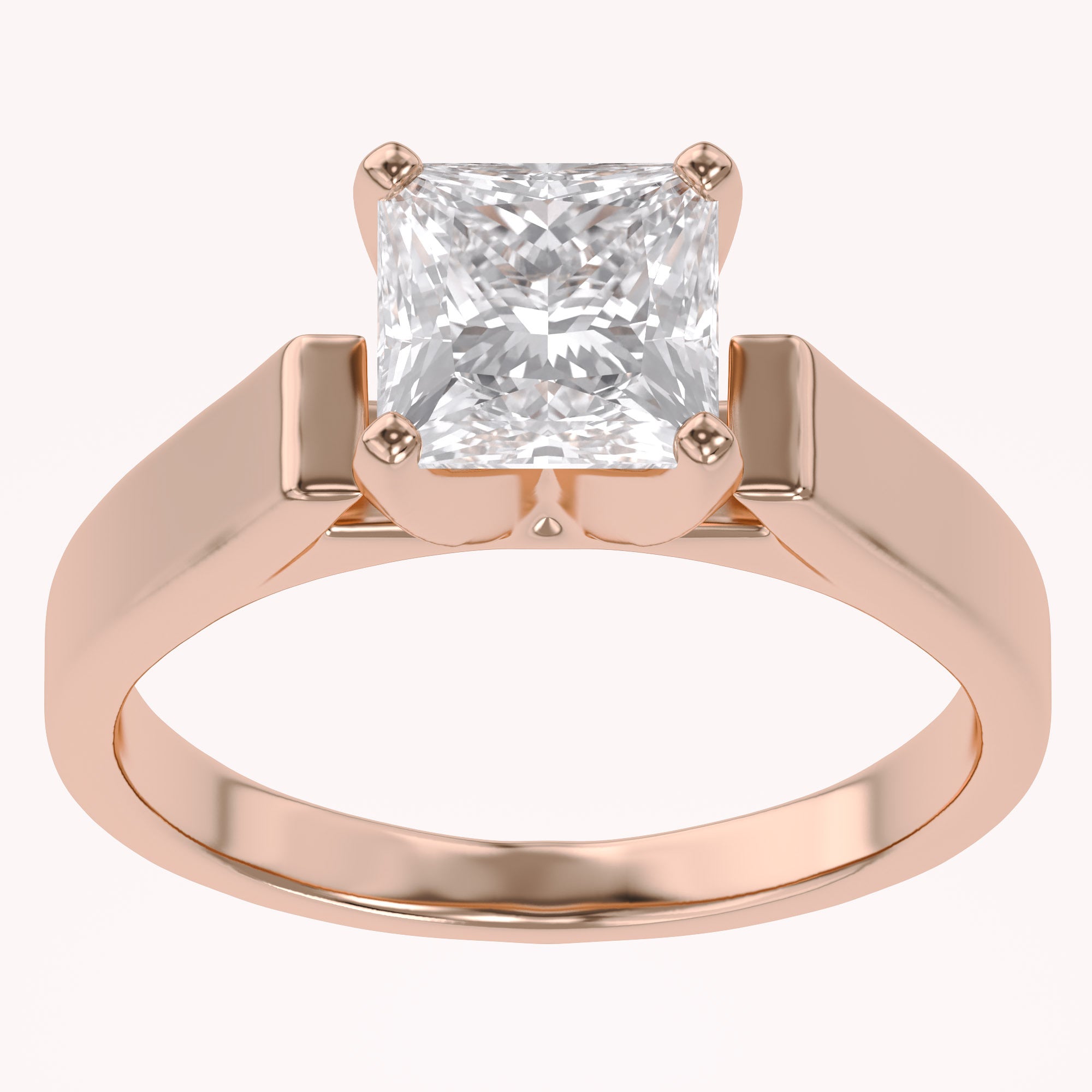 Princess Cut Lab Grown Diamond Solitaire Engagement Ring