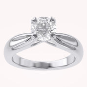 Round Cut Lab Grown Diamond Solitaire Engagement Ring